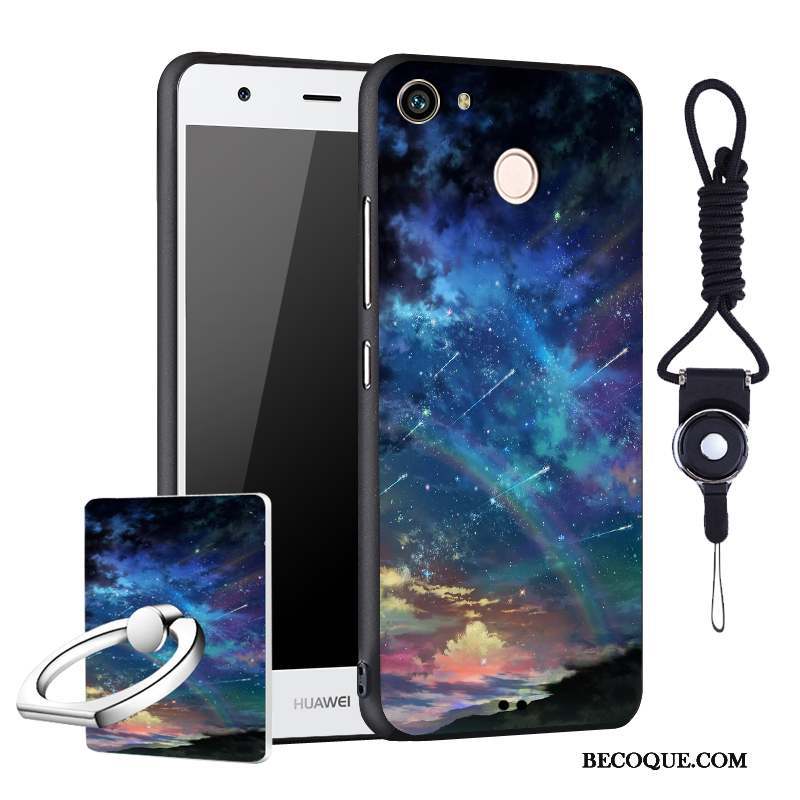 Huawei Nova Fluide Doux Dessin Animé Coque De Téléphone Délavé En Daim Incassable Protection