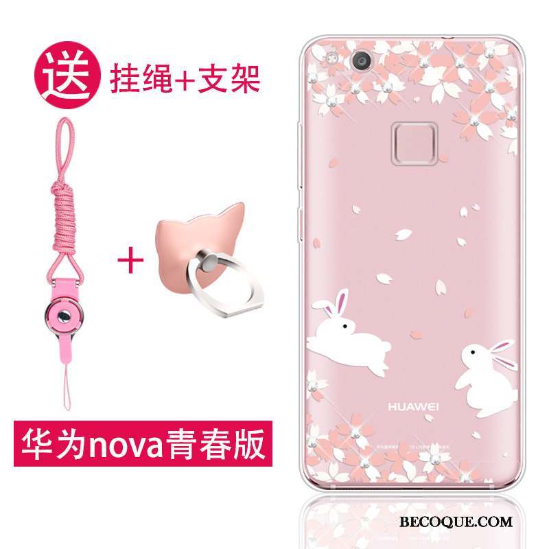 Huawei Nova Fluide Doux Silicone Jeunesse Coque De Téléphone Rose