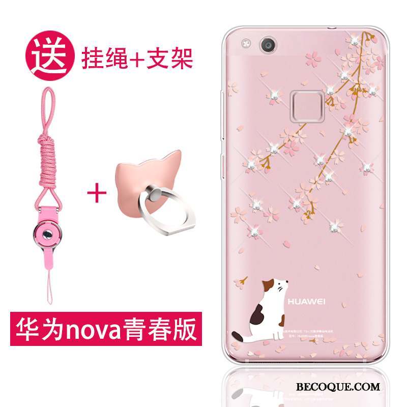 Huawei Nova Fluide Doux Silicone Jeunesse Coque De Téléphone Rose