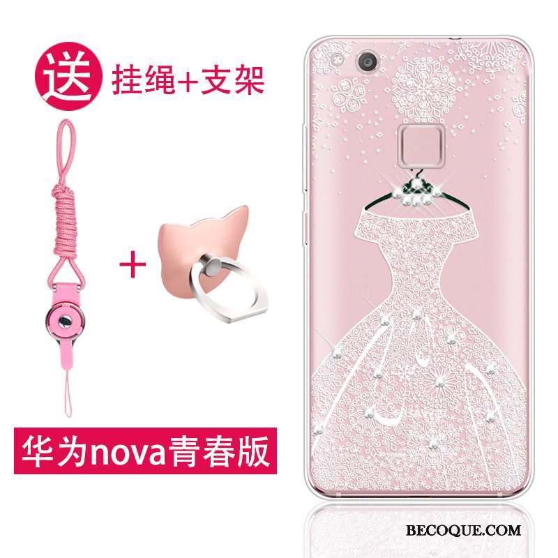 Huawei Nova Fluide Doux Silicone Jeunesse Coque De Téléphone Rose