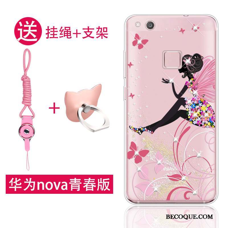 Huawei Nova Fluide Doux Silicone Jeunesse Coque De Téléphone Rose