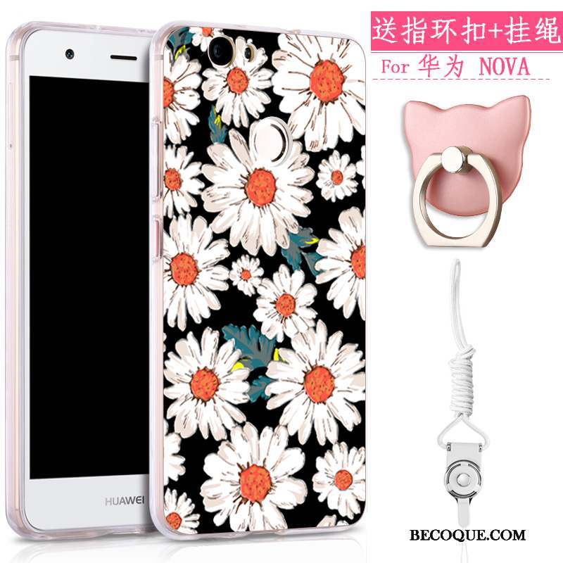 Huawei Nova Fluide Doux Tendance Rose Coque De Téléphone Étui Ornements Suspendus