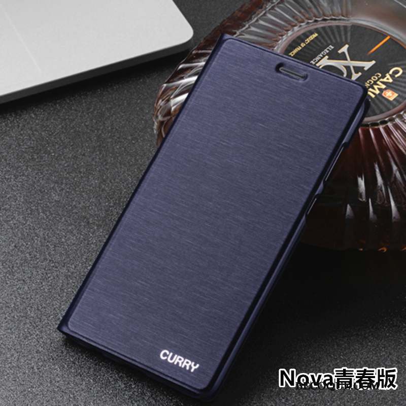 Huawei Nova Jeunesse Housse Protection Noir Étui En Cuir Coque De Téléphone