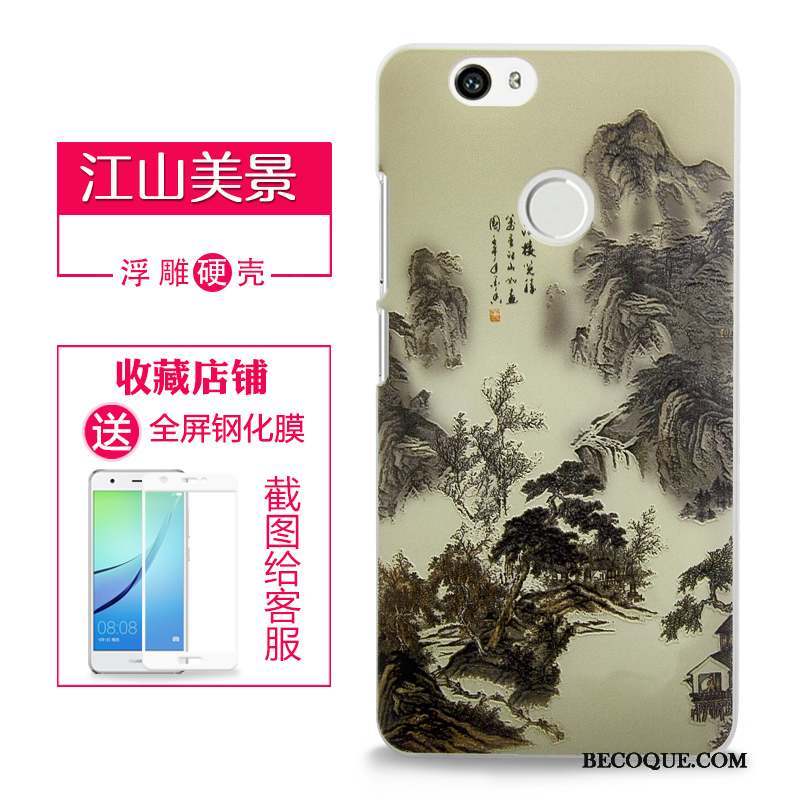 Huawei Nova Protection Coque De Téléphone Téléphone Portable Étui Difficile Gaufrage