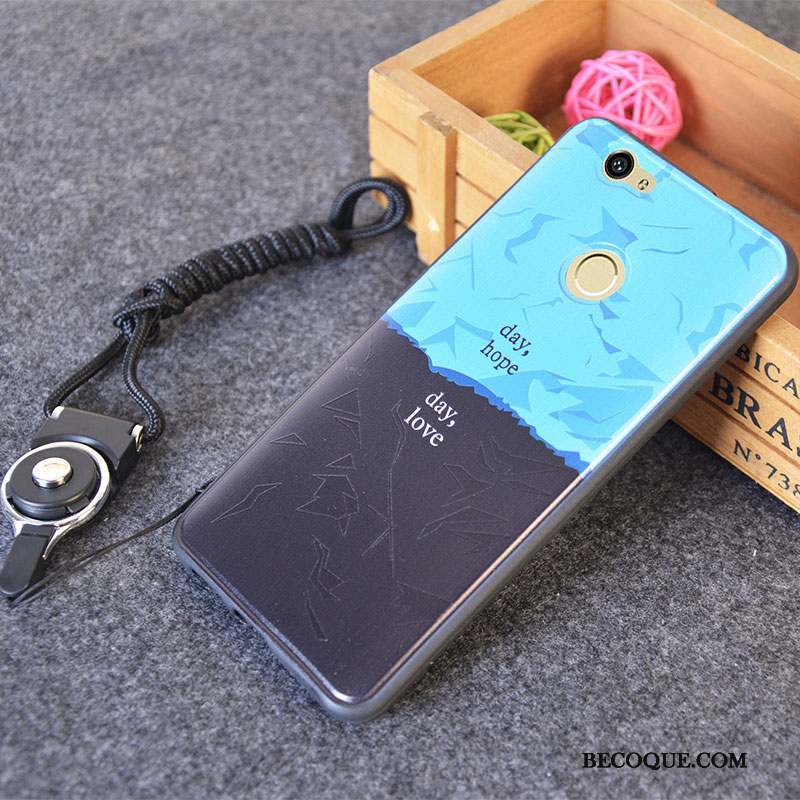 Huawei Nova Rose Incassable Gaufrage Silicone Coque De Téléphone Fluide Doux