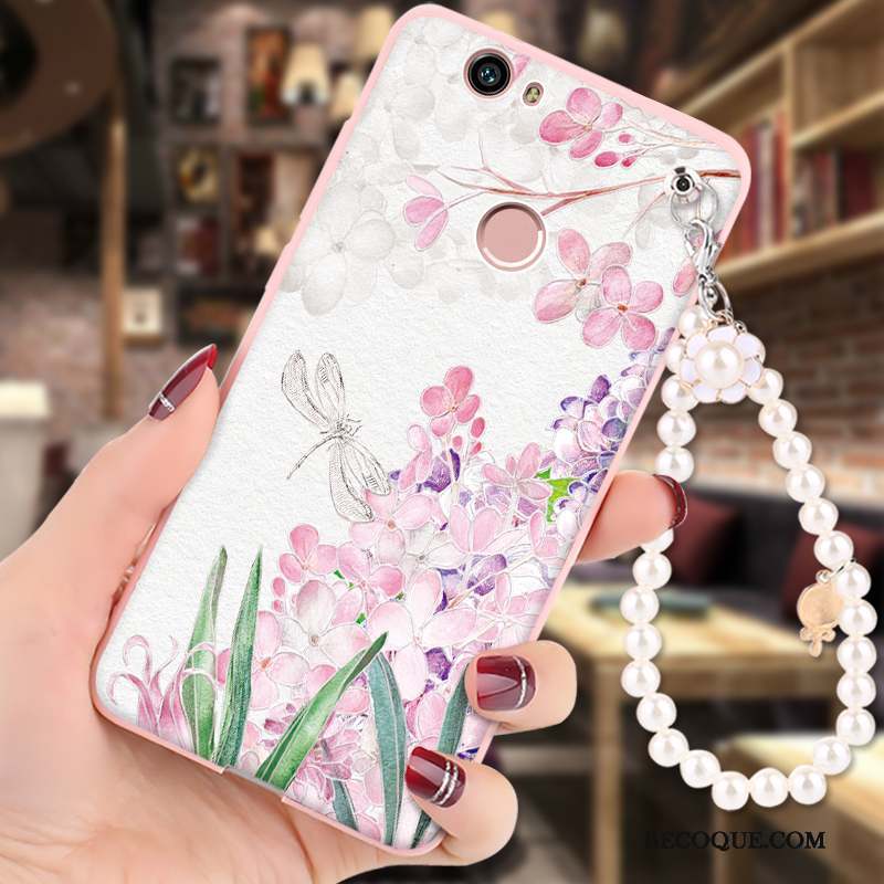 Huawei Nova Silicone Fluide Doux Peinture Coque De Téléphone Rose Protection