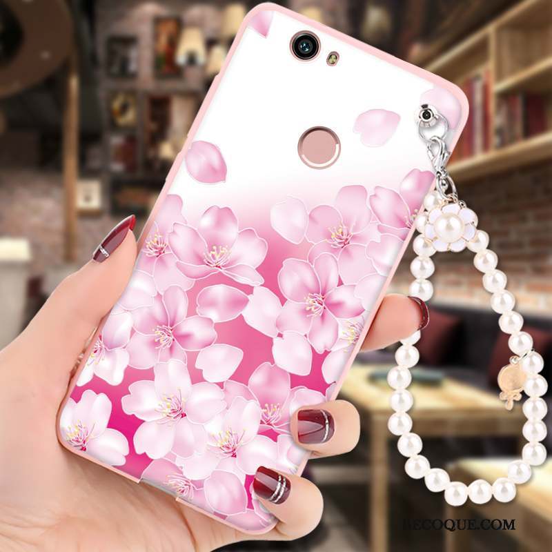 Huawei Nova Silicone Fluide Doux Peinture Coque De Téléphone Rose Protection