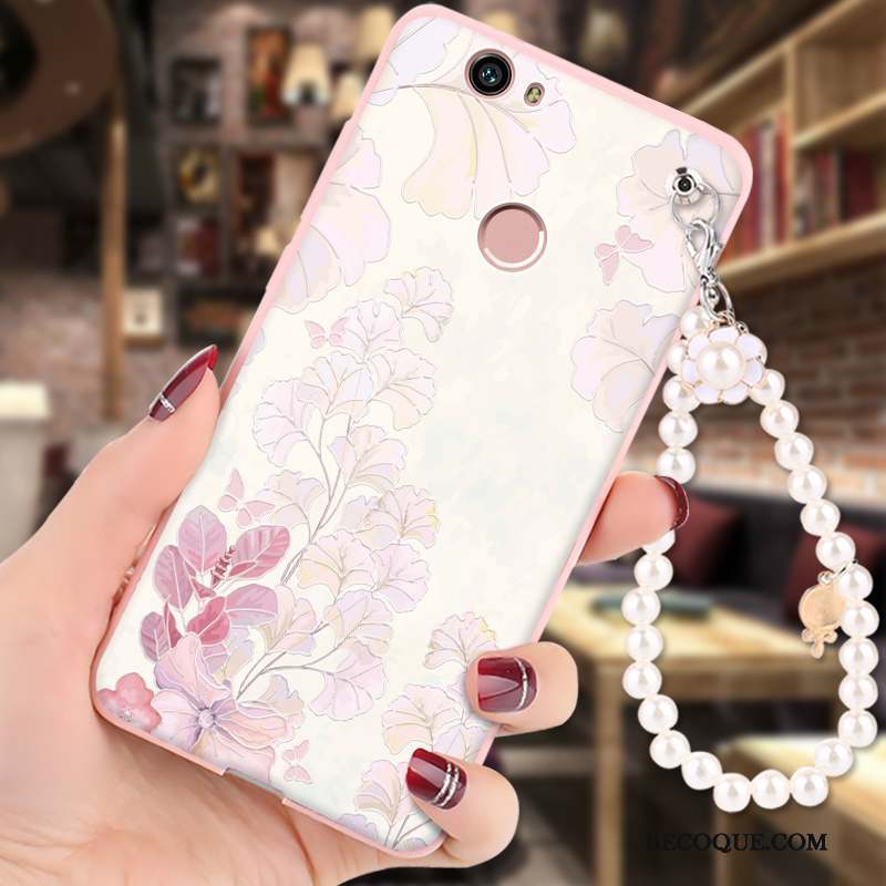 Huawei Nova Silicone Fluide Doux Peinture Coque De Téléphone Rose Protection