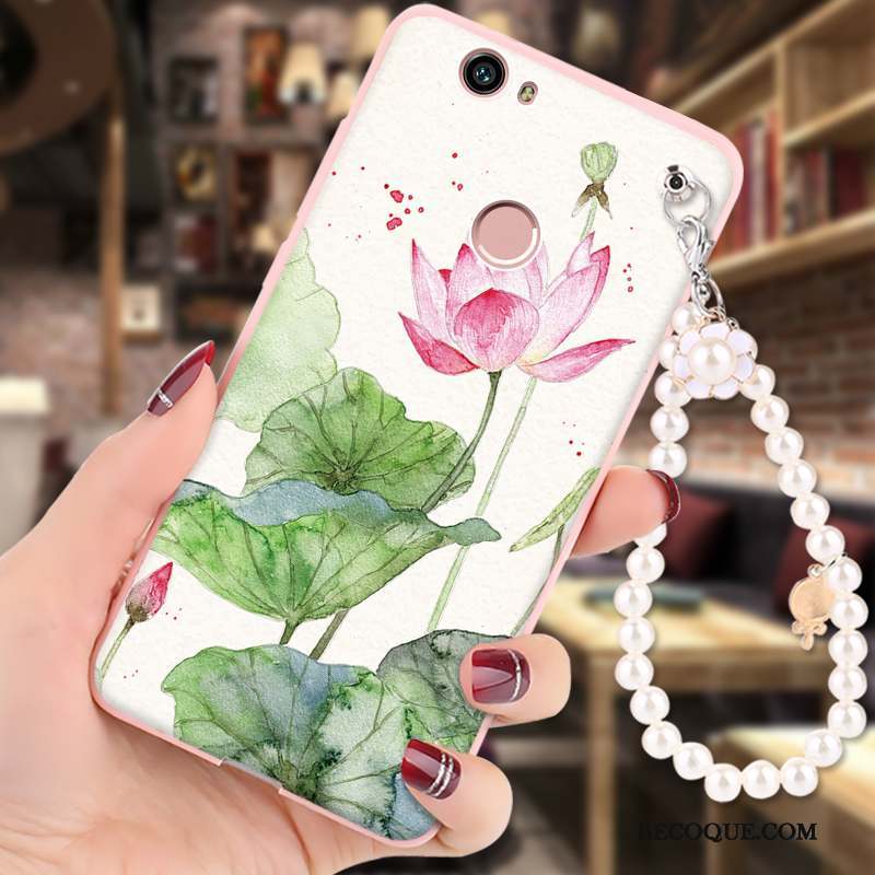 Huawei Nova Silicone Fluide Doux Peinture Coque De Téléphone Rose Protection