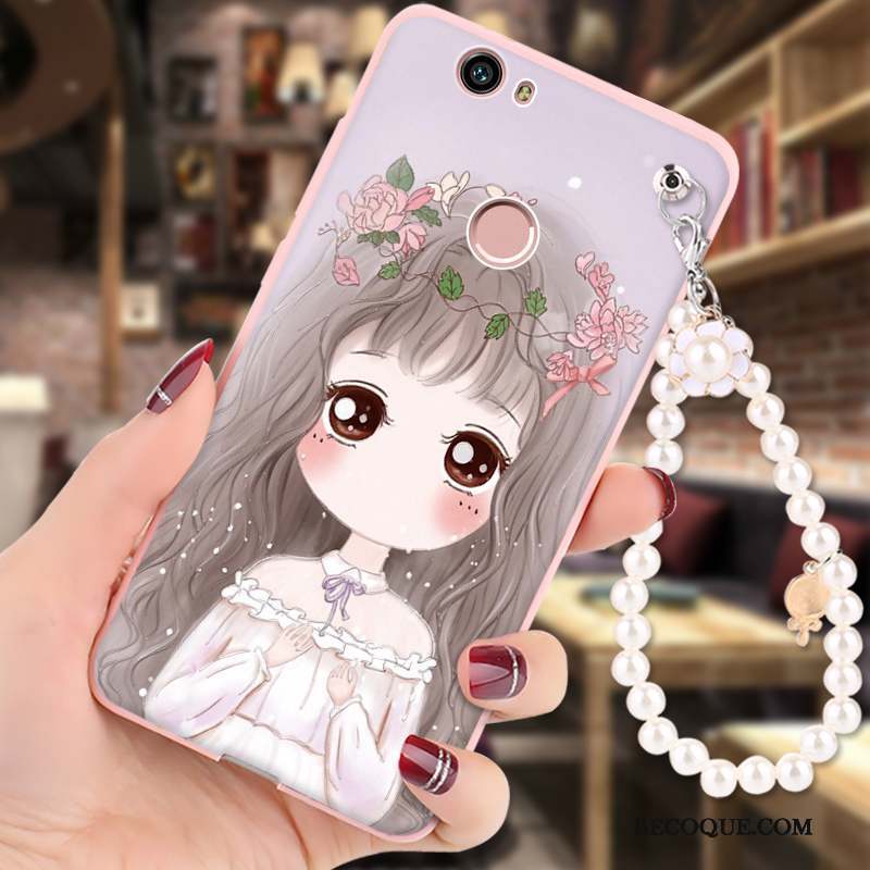 Huawei Nova Silicone Fluide Doux Peinture Coque De Téléphone Rose Protection