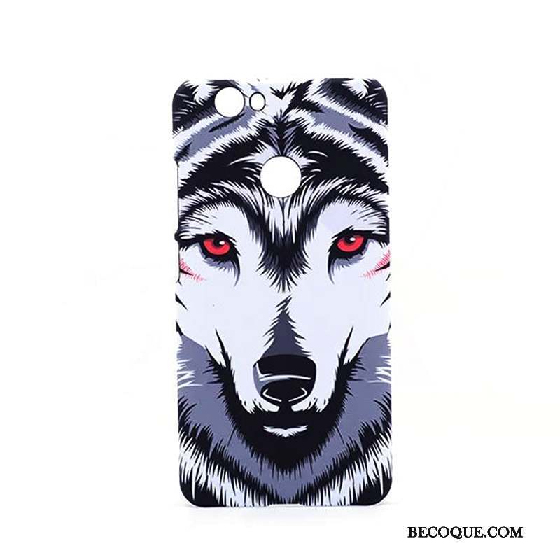 Huawei Nova Étui Délavé En Daim Coque De Téléphone Animal Dessin Animé Tendance