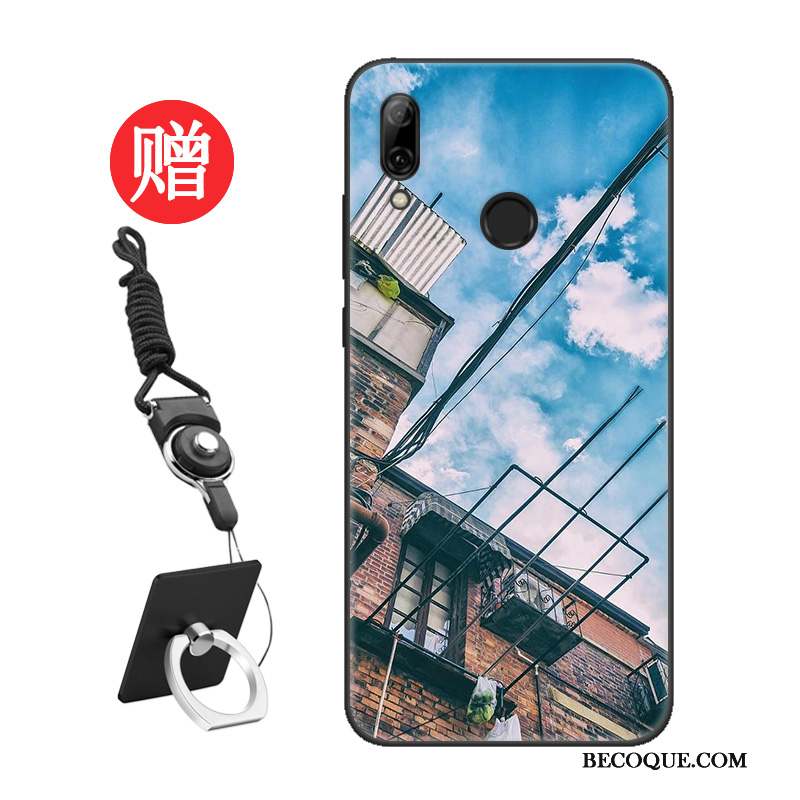 Huawei P Smart 2019 Coque Amoureux Protection Tendance Délavé En Daim Personnalité Personnalisé