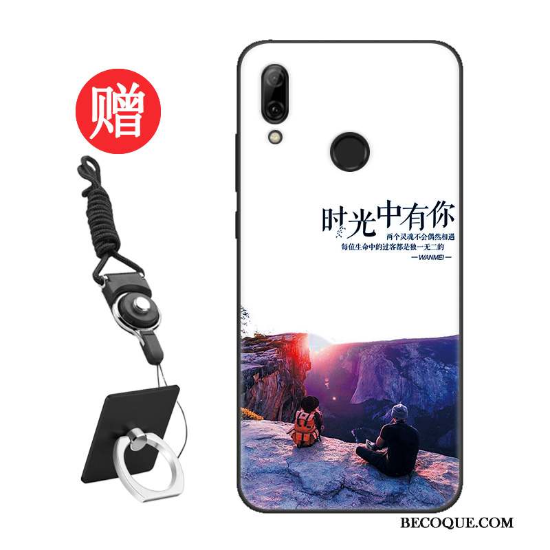 Huawei P Smart 2019 Coque Amoureux Protection Tendance Délavé En Daim Personnalité Personnalisé