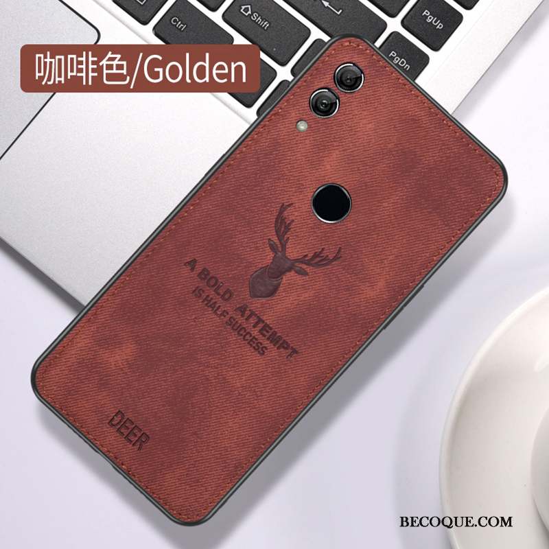 Huawei P Smart 2019 Coque Cerf Fluide Doux Incassable Gris Étui Modèle Fleurie