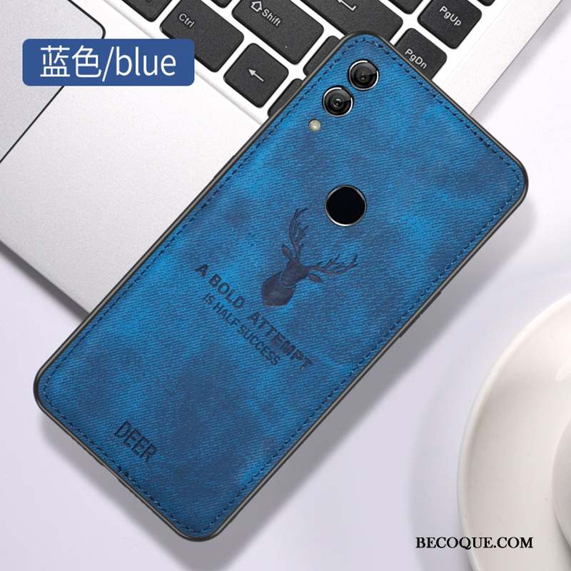 Huawei P Smart 2019 Coque Cerf Fluide Doux Incassable Gris Étui Modèle Fleurie