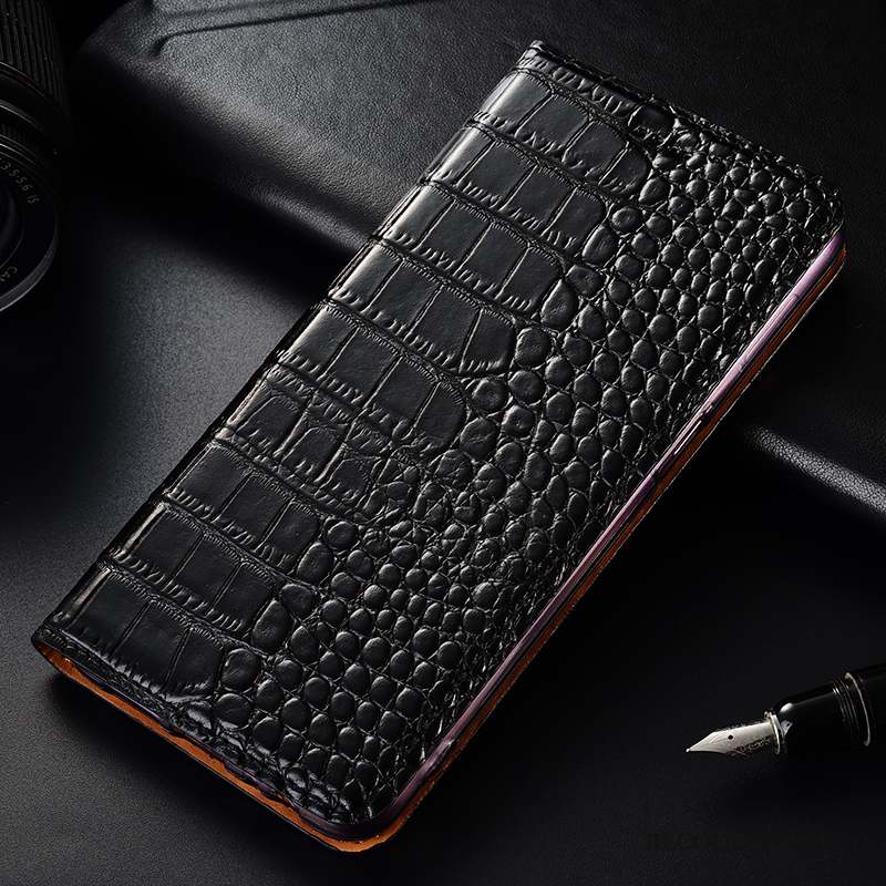 Huawei P Smart 2019 Coque Cuir Véritable Tout Compris Étui Crocodile Bleu Protection