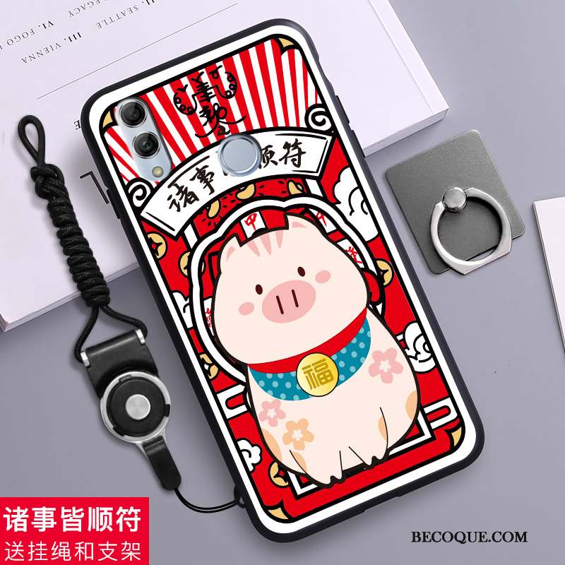 Huawei P Smart 2019 Coque De Téléphone Dessin Animé Incassable Silicone Fluide Doux Léopard