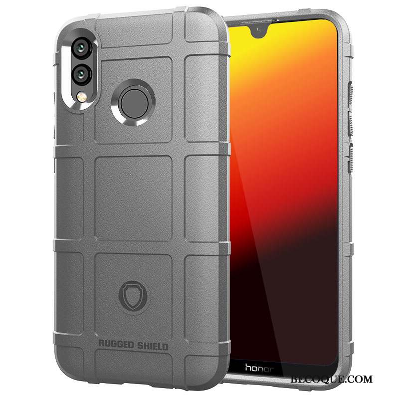 Huawei P Smart 2019 Coque Délavé En Daim Protection Trois Défenses Antidérapant Tout Compris Modèle Fleurie