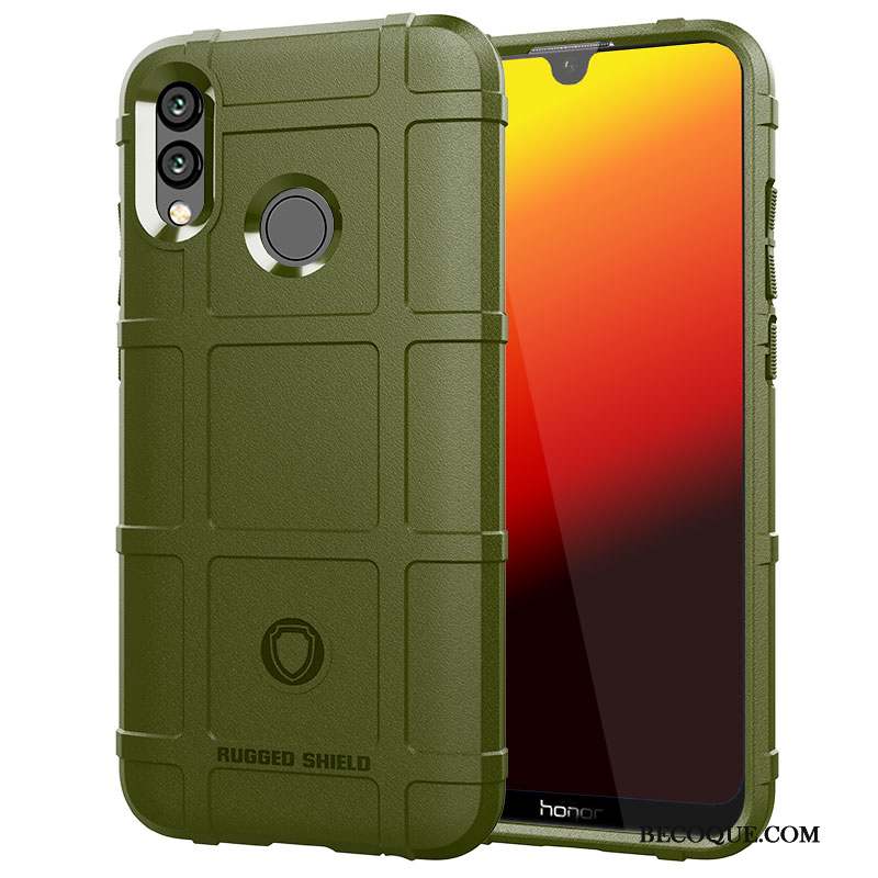 Huawei P Smart 2019 Coque Délavé En Daim Protection Trois Défenses Antidérapant Tout Compris Modèle Fleurie