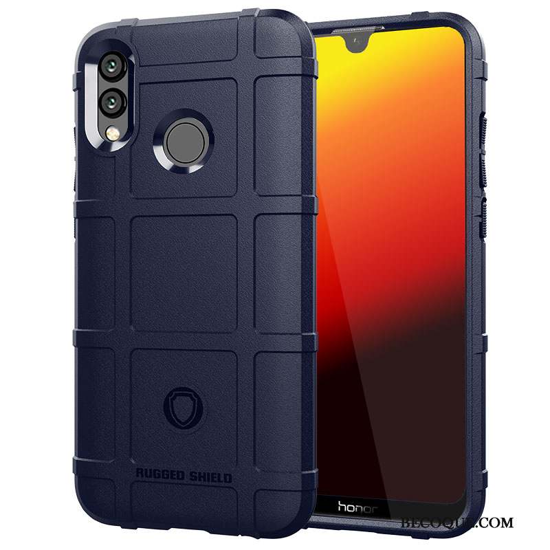 Huawei P Smart 2019 Coque Délavé En Daim Protection Trois Défenses Antidérapant Tout Compris Modèle Fleurie