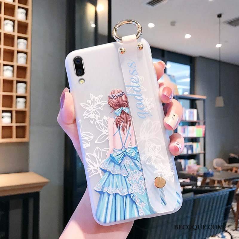 Huawei P Smart+ 2019 Coque Fleur De Pêche Protection Créatif Tempérer Membrane Tout Compris