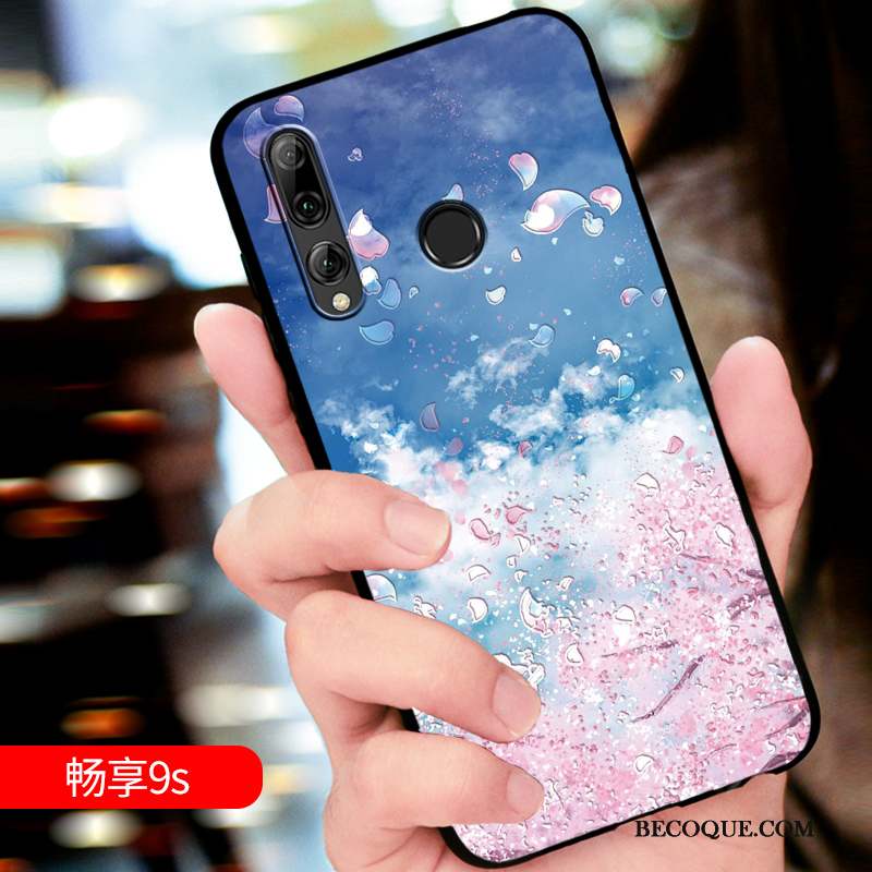 Huawei P Smart+ 2019 Coque Gaufrage Nouveau Net Rouge Incassable Protection Fluide Doux