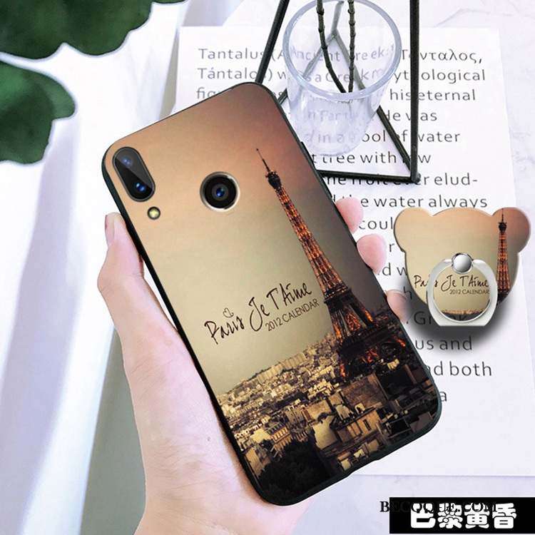 Huawei P Smart 2019 Coque Jeunesse Tendance Noir Protection Incassable Tempérer