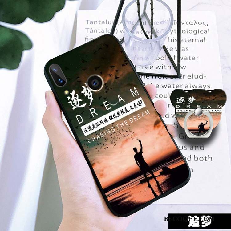 Huawei P Smart 2019 Coque Jeunesse Tendance Noir Protection Incassable Tempérer