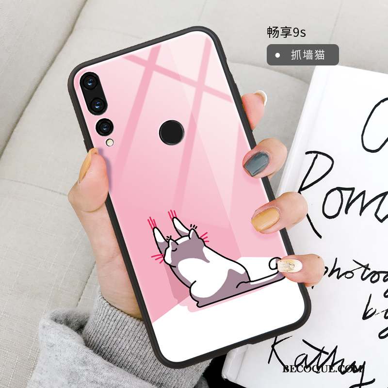 Huawei P Smart+ 2019 Coque Miroir Dessin Animé Tout Compris Incassable Pu Simple