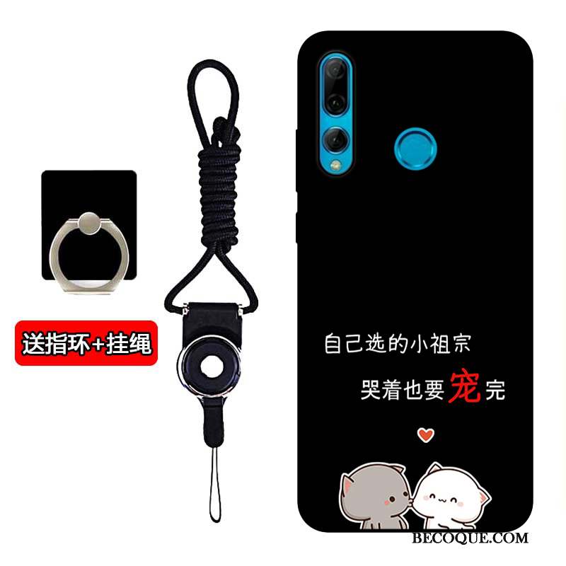 Huawei P Smart+ 2019 Coque Noir Silicone Fluide Doux Incassable Protection Amoureux