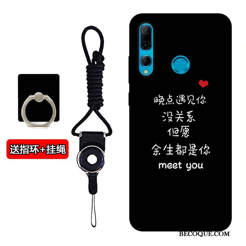 Huawei P Smart+ 2019 Coque Noir Silicone Fluide Doux Incassable Protection Amoureux