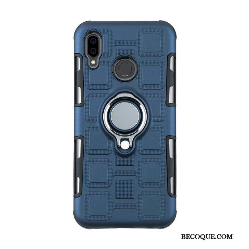 Huawei P Smart 2019 Coque Protection À Bord Anneau Une Agrafe Téléphone Portable Gris