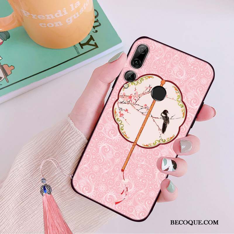 Huawei P Smart+ 2019 Coque Style Chinois Mince Incassable Personnalité Créatif Fluide Doux