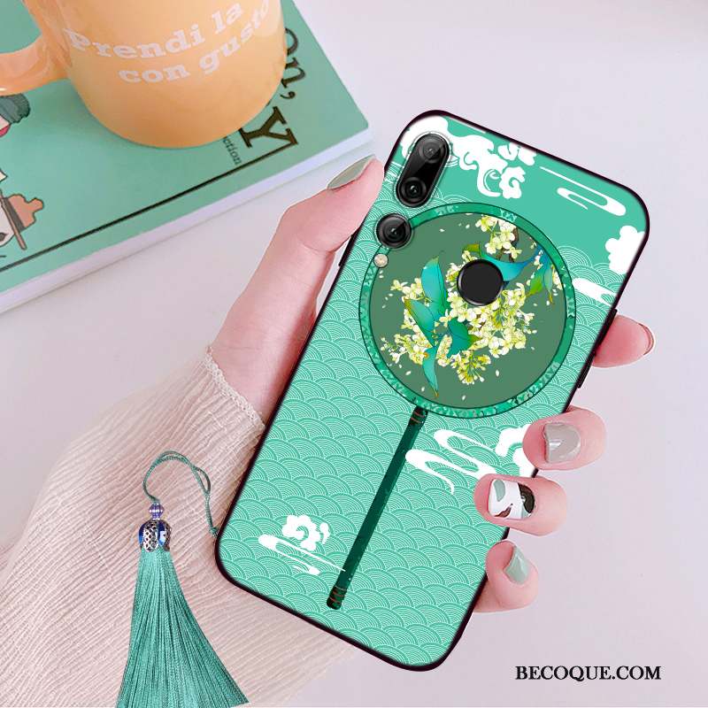 Huawei P Smart+ 2019 Coque Style Chinois Mince Incassable Personnalité Créatif Fluide Doux