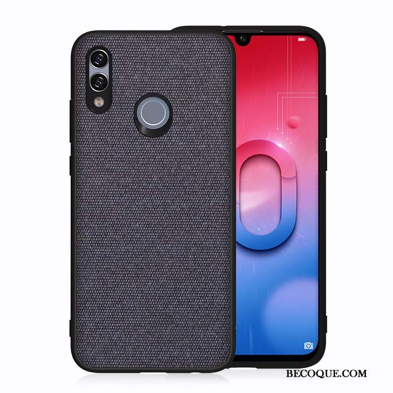 Huawei P Smart 2019 Coque Toile Noir Protection Étui Couvercle Arrière Incassable