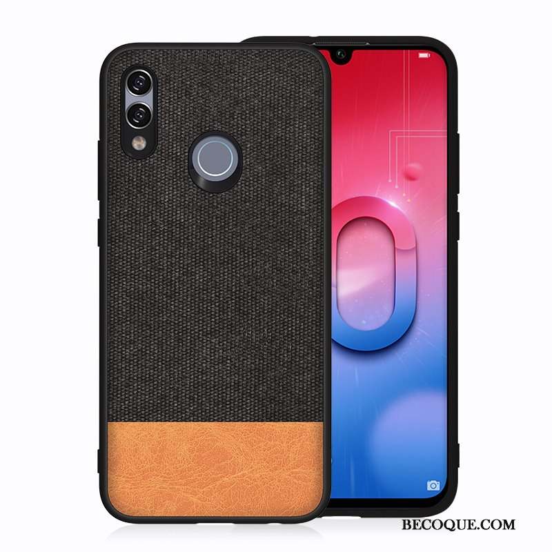 Huawei P Smart 2019 Coque Toile Noir Protection Étui Couvercle Arrière Incassable