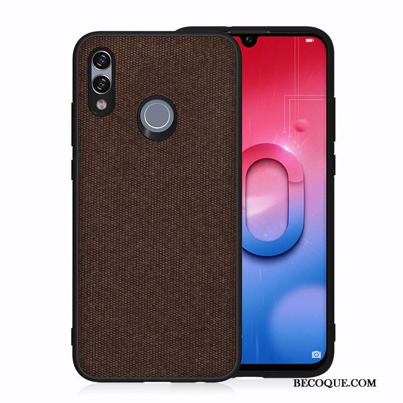 Huawei P Smart 2019 Coque Toile Noir Protection Étui Couvercle Arrière Incassable