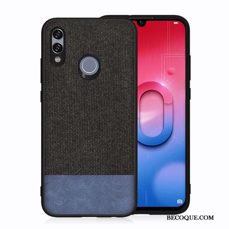 Huawei P Smart 2019 Coque Toile Noir Protection Étui Couvercle Arrière Incassable