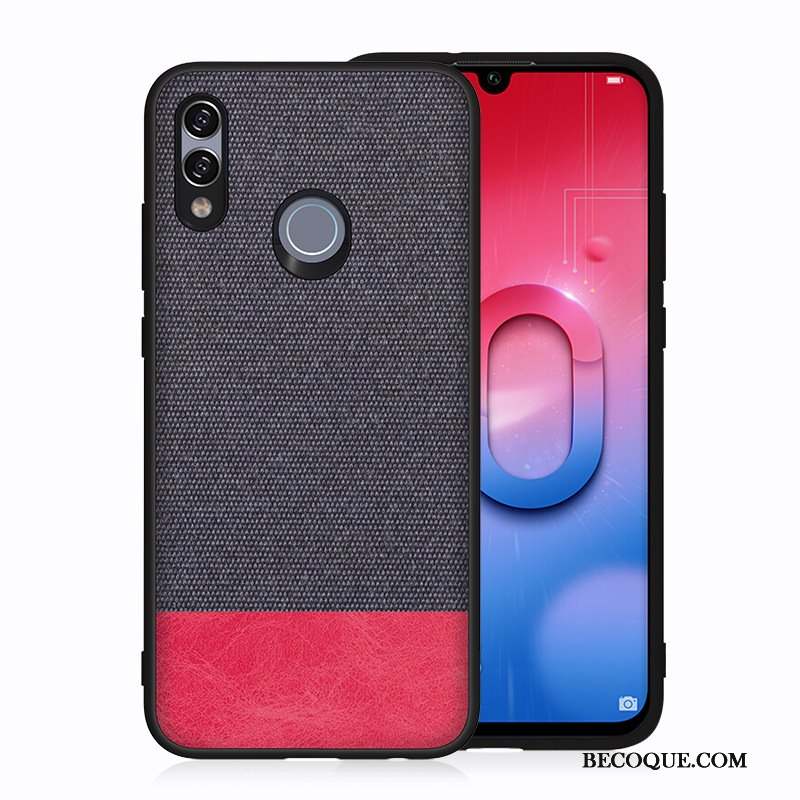 Huawei P Smart 2019 Coque Toile Noir Protection Étui Couvercle Arrière Incassable