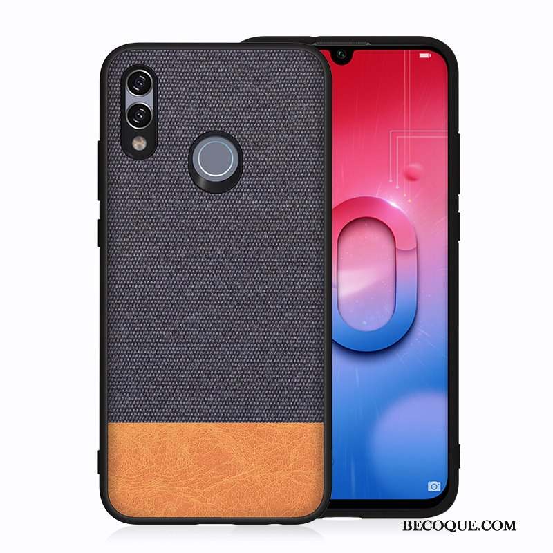 Huawei P Smart 2019 Coque Toile Noir Protection Étui Couvercle Arrière Incassable