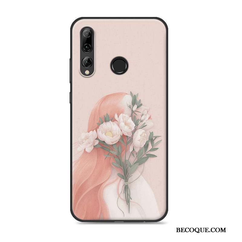 Huawei P Smart+ 2019 Coque Téléphone Portable Frais Personnalité Protection Incassable Rose