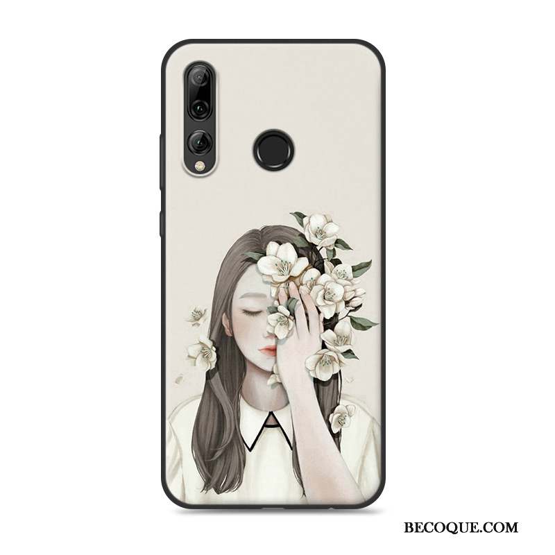 Huawei P Smart+ 2019 Coque Téléphone Portable Frais Personnalité Protection Incassable Rose