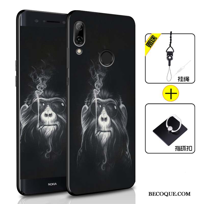 Huawei P Smart 2019 Coque Téléphone Portable Protection Noir Créatif Tout Compris Incassable