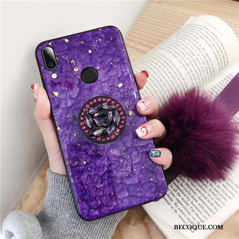 Huawei P Smart 2019 Coque Violet Personnalité Simple Marque De Tendance Jeunesse Nouveau