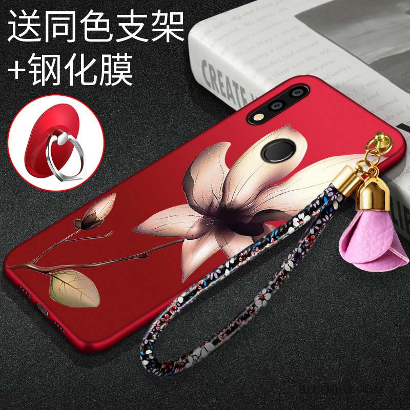 Huawei P Smart 2019 Coque Étui Nouveau Tendance Personnalité Silicone Rouge