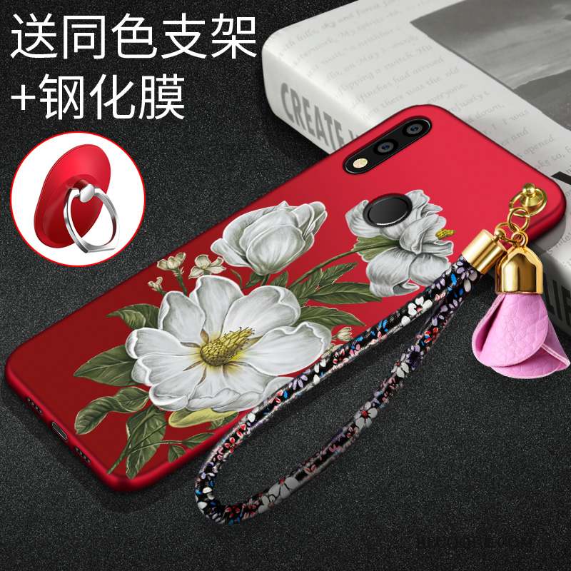 Huawei P Smart 2019 Coque Étui Nouveau Tendance Personnalité Silicone Rouge