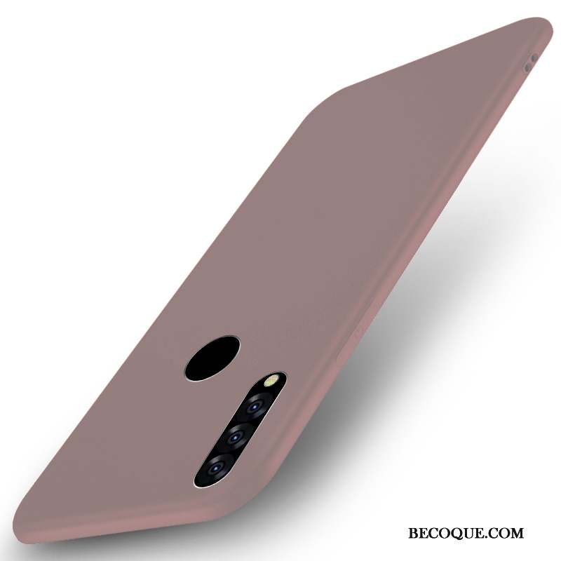 Huawei P Smart+ 2019 Couleur Unie Jaune Mince Coque De Téléphone Protection Rouge
