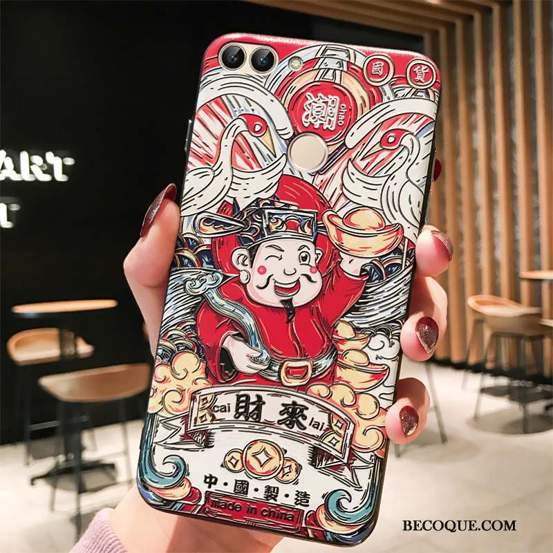 Huawei P Smart+ 2019 De Fête Coque De Téléphone Rouge Incassable Nouveau Style Chinois
