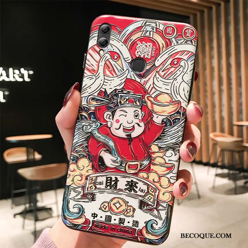 Huawei P Smart+ 2019 De Fête Coque De Téléphone Rouge Incassable Nouveau Style Chinois