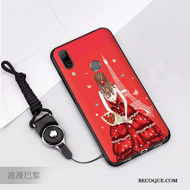 Huawei P Smart 2019 Dessin Animé Noir Tendance Tout Compris Coque Fluide Doux